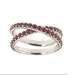 Bague 54 Bague or blanc double avec rubis 58 Facettes 35603