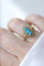 Turquoise and pearl marquise ring