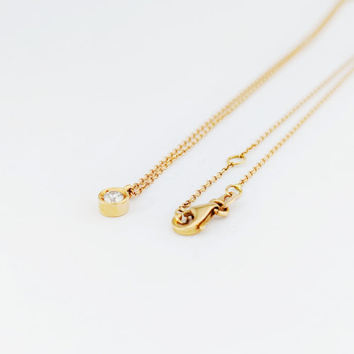 Collier Collier or rose et diamant 58 Facettes 32169