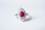 Bague Bague Marquise Rubis birman et  diamants 58 Facettes SQ9501439