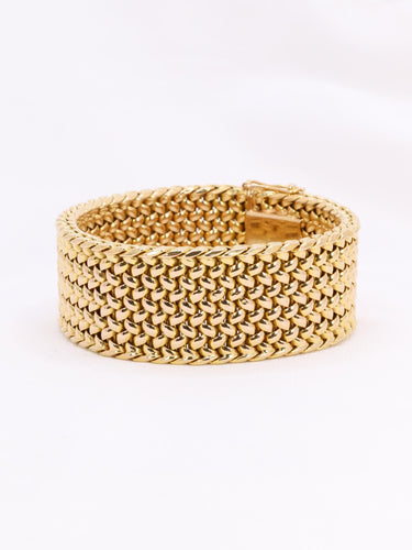 Esnek bilezik Bağlantı Milano sarı altın 2,3 cm