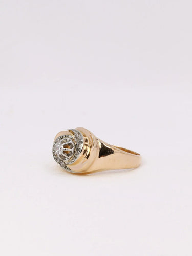 Bague 54 Bague tourbillon or diamants 0,15 ct 58 Facettes J383