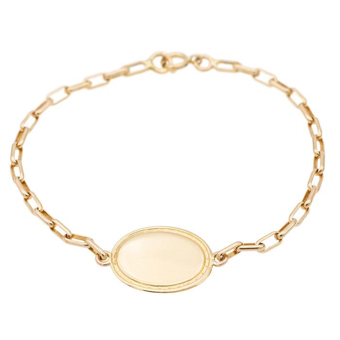 Geelgouden stoeprandarmband