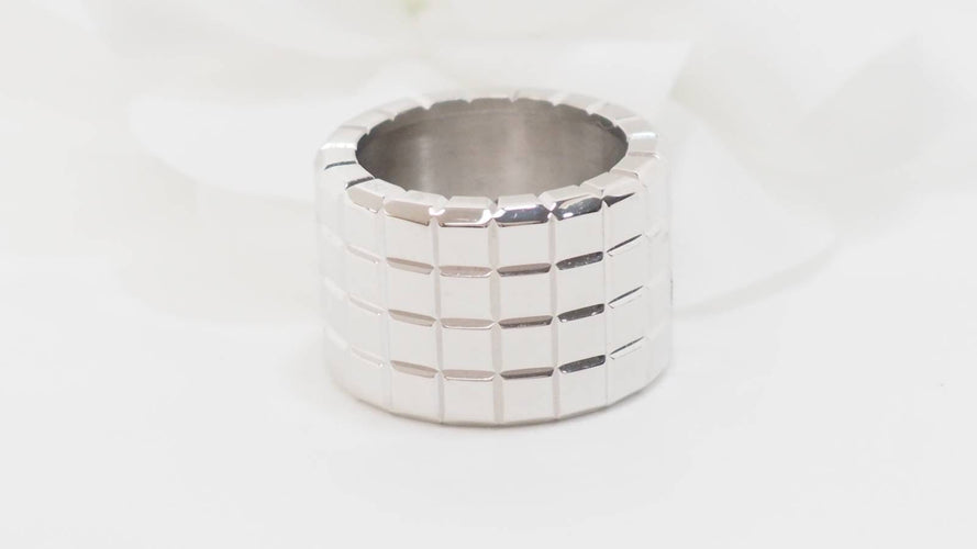 Bague 52 Bague Chopard Ice cube en or blanc 58 Facettes 32990
