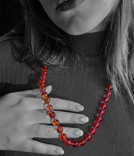 Collier Collier de perles alternées de quartz améthyste et de citrine 58 Facettes