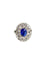 Bague 57 Bague Marguerite en or blanc, saphir et diamants 58 Facettes