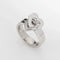 Bague 47 CARTIER - Bague Double Coeur Diamants Band Estate Or Blanc 58 Facettes G7635