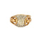 Bague 57 Bague or jaune et platine et diamants 58 Facettes BEA3376