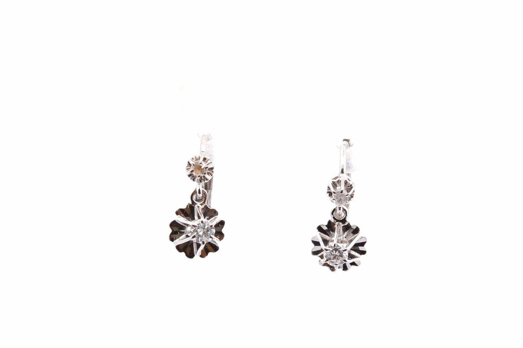 Boucles d'oreilles Boucles d'oreilles vintage or blanc diamants 58 Facettes 26200