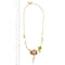 Collier Collier avec fleur en émail et pierres précieuses 58 Facettes 36331
