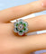 Bague 54 Bague or blanc, émeraudes, diamants 58 Facettes AB379