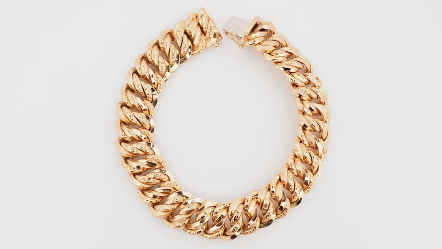 Vintage-Armband Kettenglied amerikanisch aus Roségold 