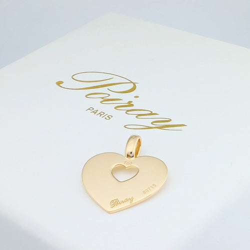 POIRAY - 黄色金心形秘密吊坠 