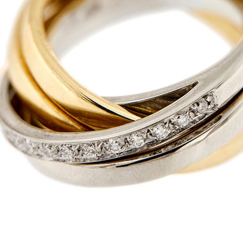 Bague 54 Bagues à bande croisée avec diamants 58 Facettes 36939