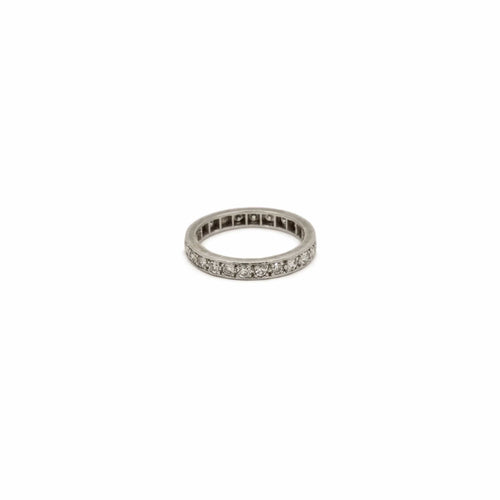 Bague Alliance platine diamants 58 Facettes REF24076-239
