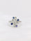 Bague 55 Bague vintage or blanc diamants saphirs 58 Facettes J160