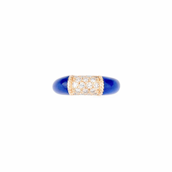 Bague 50.5 Van Cleef & Arpels - Bague Philippine Lapis Lazuli Diamants Or Jaune 58 Facettes 1