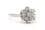 Bague 55 Bague contemporaine en or blanc 18 carats sertie de diamants taille brillant 0,56 ct 58 Facettes 23104