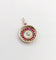 Pendentif Pendentif cible art deco or jaune 18k diamant taille ancienne et rubis (circa 1920) 58 Facettes A05894