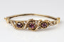 Bracelet Bracelet ancien en or jaune avec rubis, perles naturelles et diamants, Scandinavie, vers 1900 58 Facettes 10673