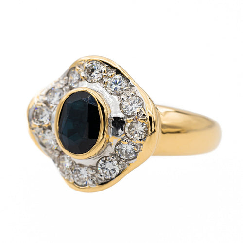 Bague 54 Bague Pompadour Or jaune Saphir, Diamant 58 Facettes 2560745CN