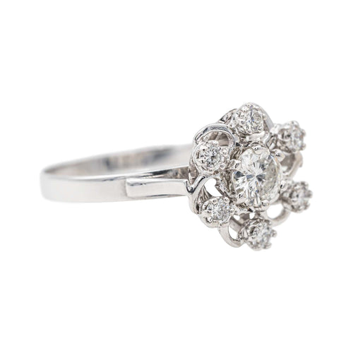 Pierścionek z białego złota z diamentem