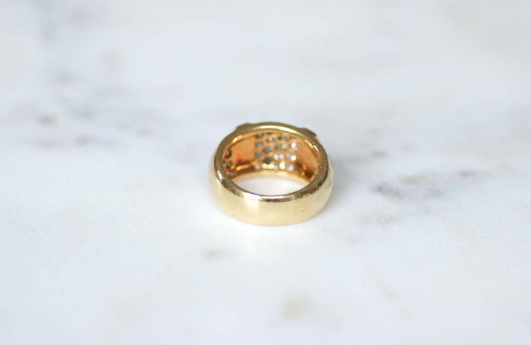 Bague 52 Van Cleef & Arpels - Bague Jonc Diamants, Or jaune 58 Facettes