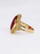 Vintage twisted yellow gold ruby ring