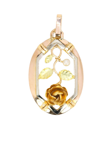 Pendentif Pendentif Art Nouveau or jaune perle 58 Facettes 1099.27