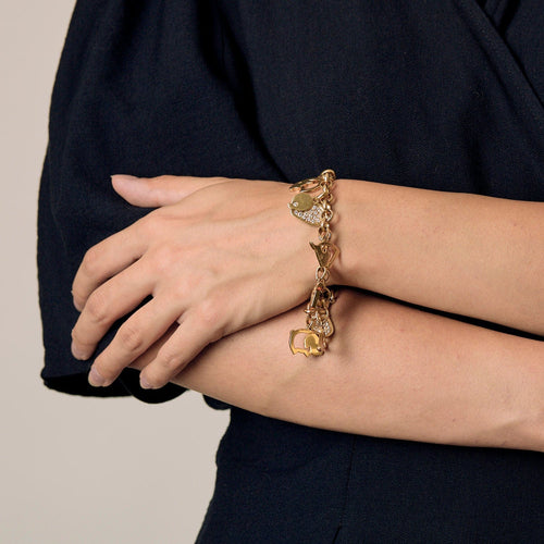 Bracelet MARINA B - Superbe et rare bracelet en or jaune et diamants 58 Facettes