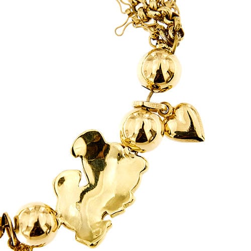 Bracelet Bracelet multi-rangs avec chien en émail 58 Facettes 37279