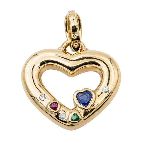 Pendentif Pendentif Coeur Or jaune Saphir 58 Facettes 3288214CN