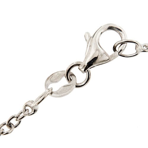 Collier Collier en or blanc avec ovale et diamants 58 Facettes 37410