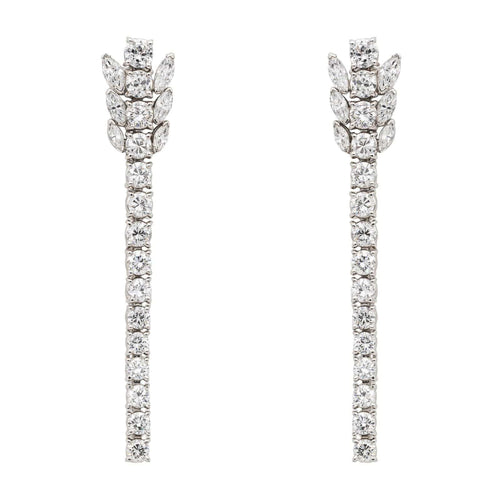 Boucles d'oreilles Boucles d'oreilles Pendantes Or blanc Diamant 58 Facettes 3376674CN
