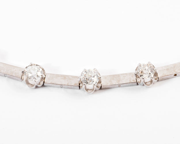 Collier collier en diamant et or gris des 1960 58 Facettes 1