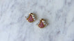 Boucles d'oreilles Boucles d'Oreilles Rétro Or Rose, rubis, et diamants 58 Facettes
