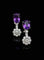 Boucles d'oreilles Boucles d'oreilles pendantes en améthyste et diamants 58 Facettes