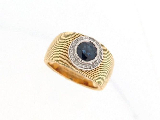 Bague 51 bague MAUBOUSSIN un ete en toscane en or jaune saphir & diamants 58 Facettes 260399