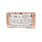 53 Bague "Tank" or rose, platine, diamants. 58 Facettes 34004