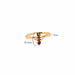 Bague 51 Bague or jaune diamants rubis 58 Facettes 104-GS36586