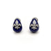 Boucles d'oreilles Boucles d'oreilles diamant fleur de lys émail hidalgo or blanc 58 Facettes