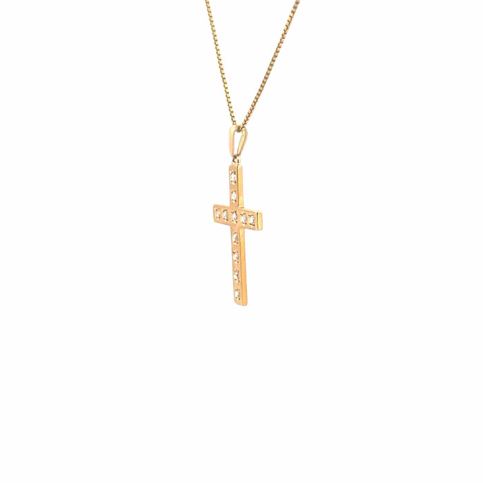 Pendentif Pendentif Croix or jaune diamants 58 Facettes 2-PEA1-GS28848