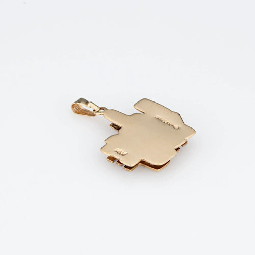 Pendentif Pendentif Je T'Aime 3D Diamant Or Jaune 58 Facettes G13470