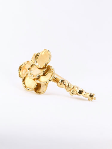 Broche CHAUMET Broche bouquet de fleurs or jaune 58 Facettes 1153.4