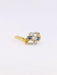 Bague 54 Bague Art Nouveau trilogie or jaune saphir diamants 58 Facettes 1076.2