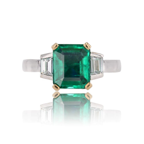 Bague 52 Bague émeraude et diamants 58 Facettes 25-133