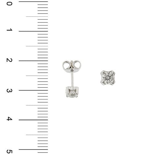 Boucles d'oreilles Boucles d'oreilles or blanc diamants 58 Facettes 36134