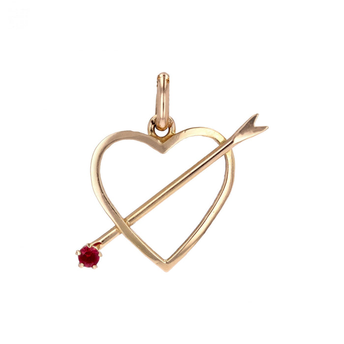 Arrowed heart pendant