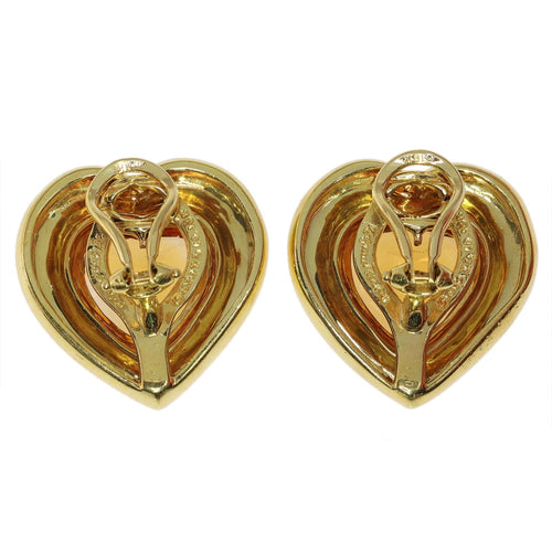 Boucles d'oreilles Boucles d'oreilles clips en forme de cœur en citrine vintage Paloma Picasso pour Tiffany & Co 58 Facettes 17342-0283