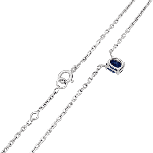 Collier Collier or blanc, saphir. 58 Facettes 34761